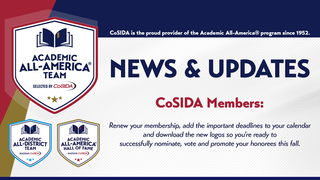 Academic All-America News & Updates: CoSIDA Members Take Action Now To Be Ready For 2019-20